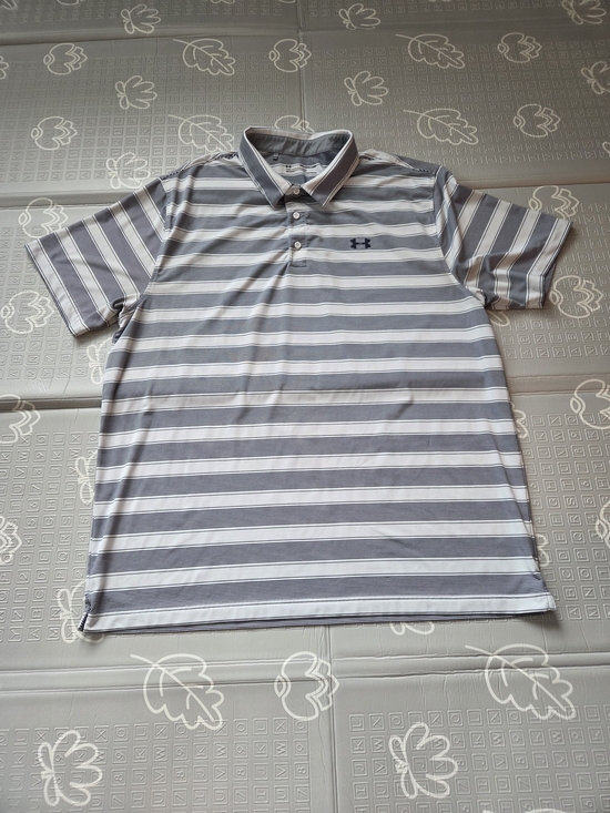 Under Armour Other - Under Armour Mens Loose Fit Heat Gear Polo Shirt Striped Size XXL